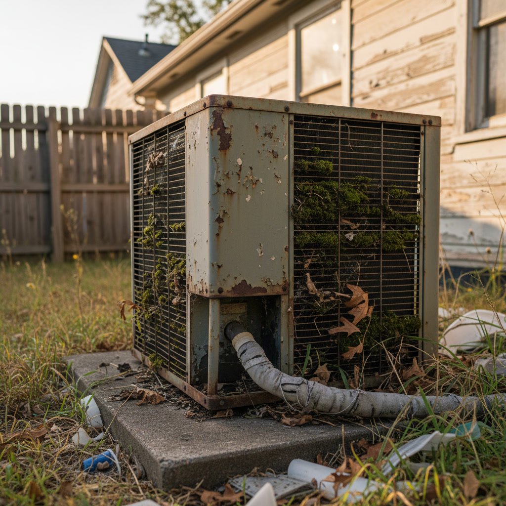 Modern high-efficiency HVAC system installation